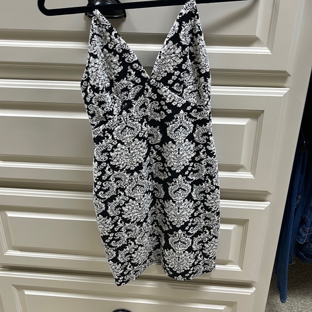 ASTR Dress, black and white, size small